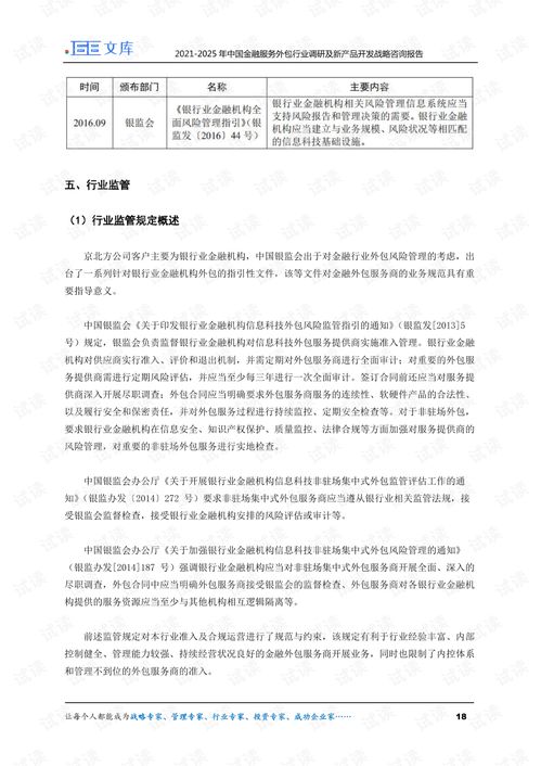 2021-2025年中國金融服務外包行業(yè)調(diào)研與軟件外包服務新產(chǎn)品開發(fā)戰(zhàn)略咨詢報告解析